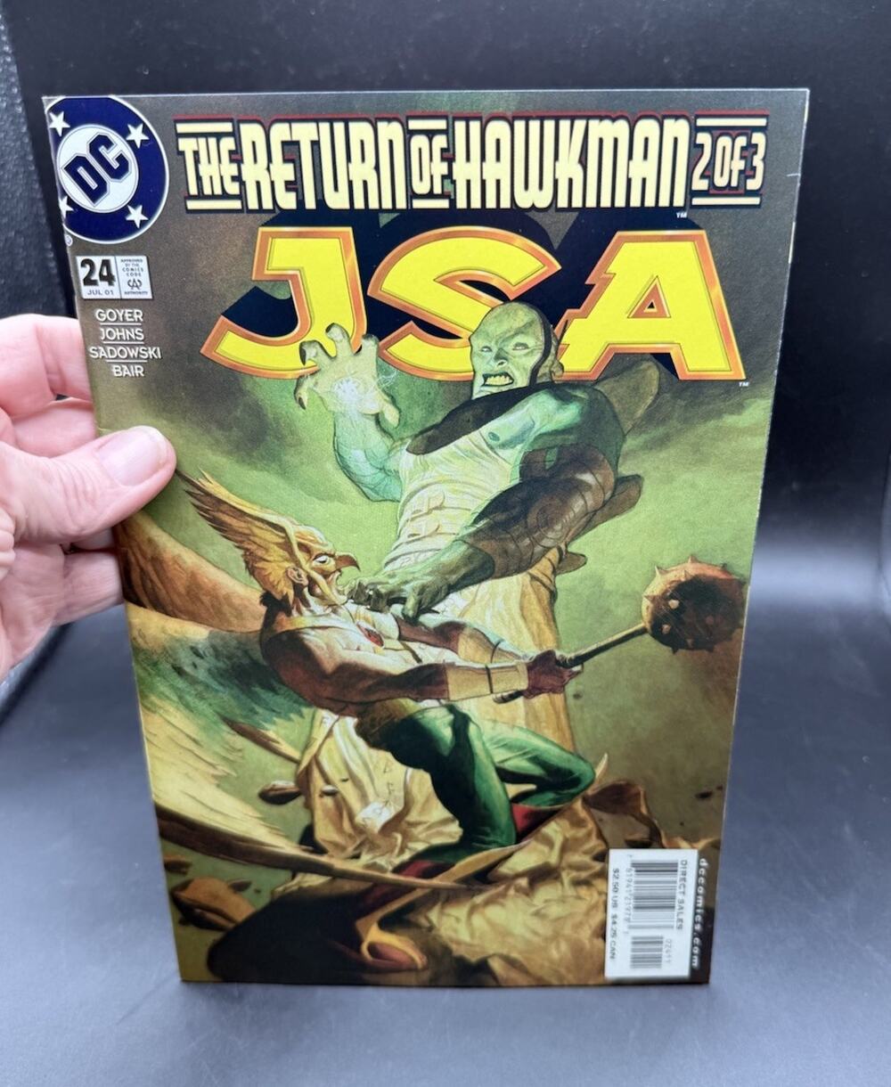 JSA - #24 - Return Of Hawkman Pt 2 - DC Comics - 2001 Bagged Boarded Mint! -C